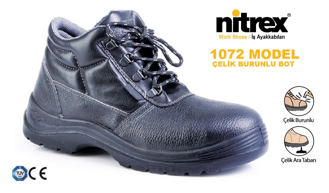 nitrex celik burunlu isci botu ayakkabısı